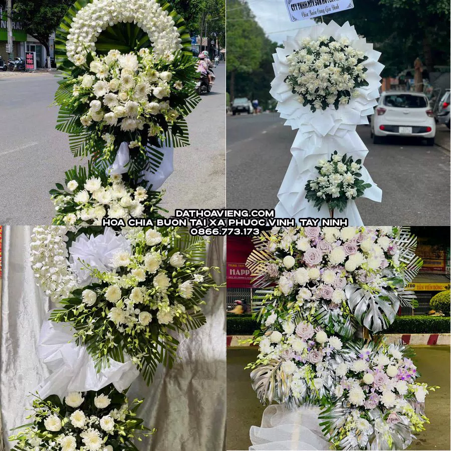 Mẫu hoa chia buồn tham khảo tại Xã Phước Vinh, Tây Ninh