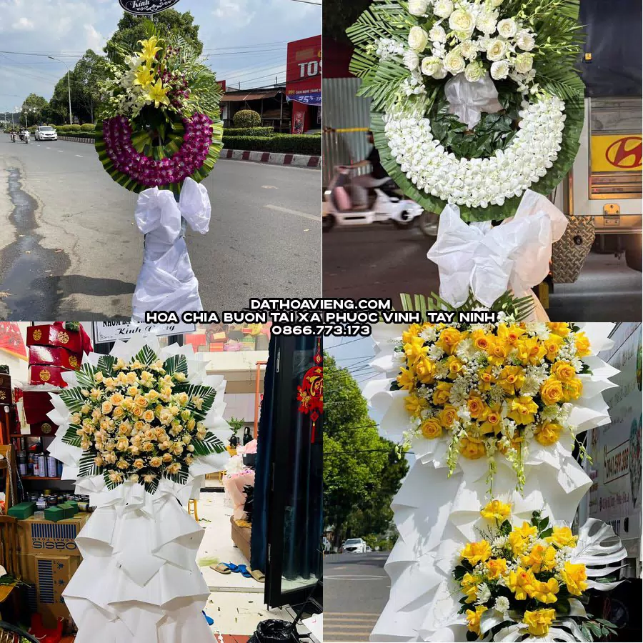 Mẫu hoa chia buồn tham khảo tại Xã Phước Vinh, Tây Ninh