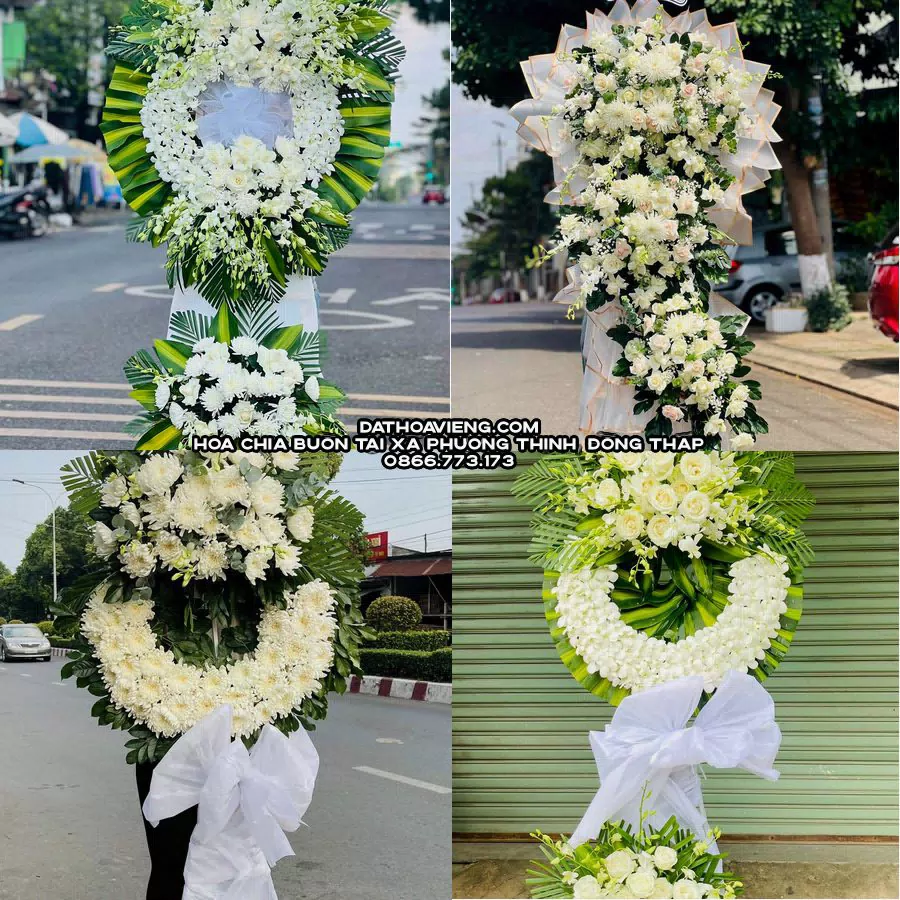 Mẫu hoa chia buồn tham khảo tại Xã Phương Thịnh, Đồng Tháp