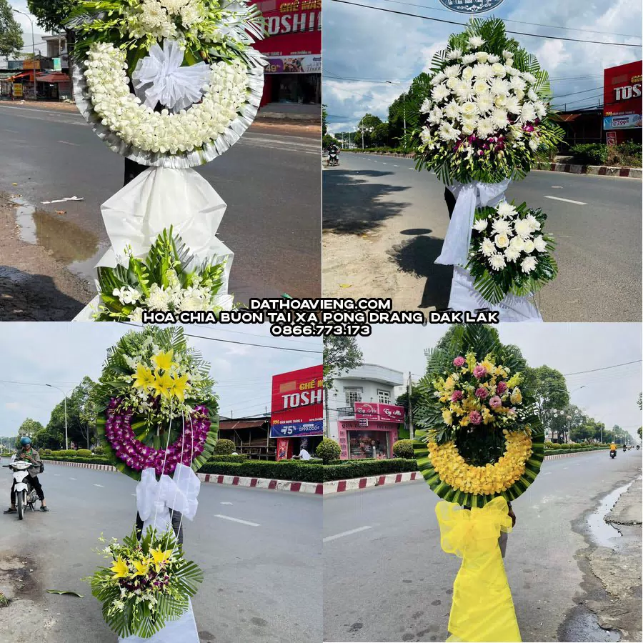 Mẫu hoa chia buồn tham khảo tại Xã Pơng Drang, Đắk Lắk