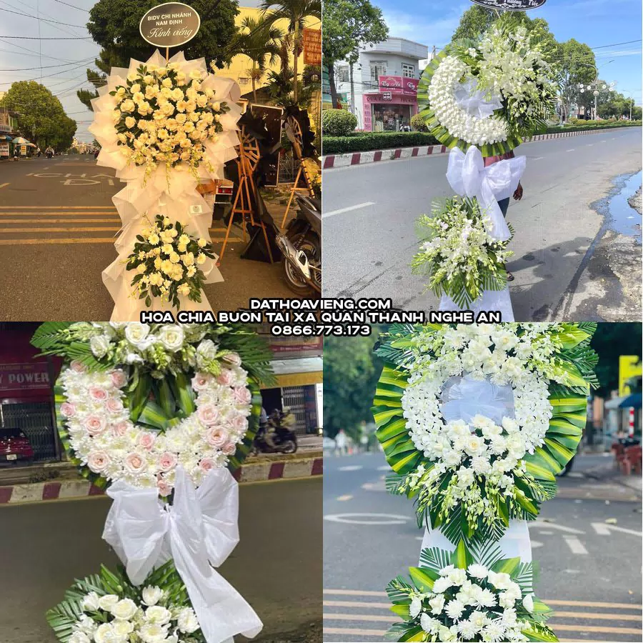Mẫu hoa chia buồn tham khảo tại Xã Quan Thành, Nghệ An
