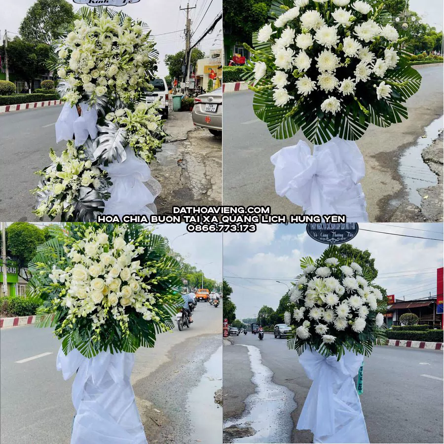 Mẫu hoa chia buồn tham khảo tại Xã Quang Lịch, Hưng Yên