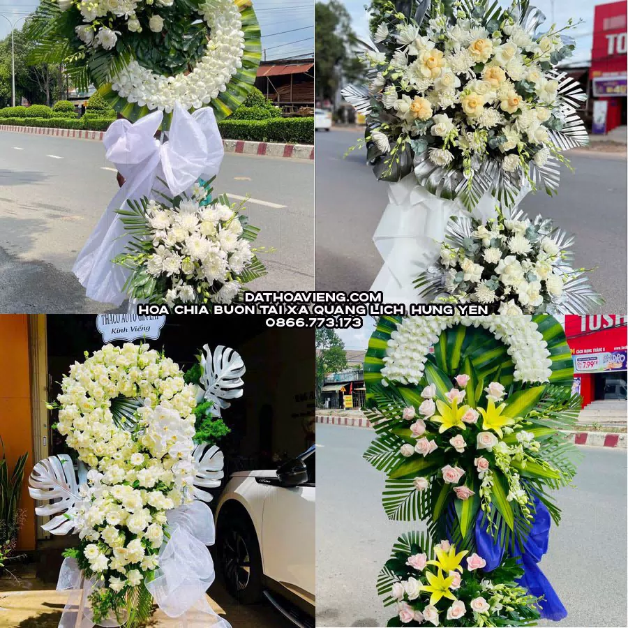 Mẫu hoa chia buồn tham khảo tại Xã Quang Lịch, Hưng Yên