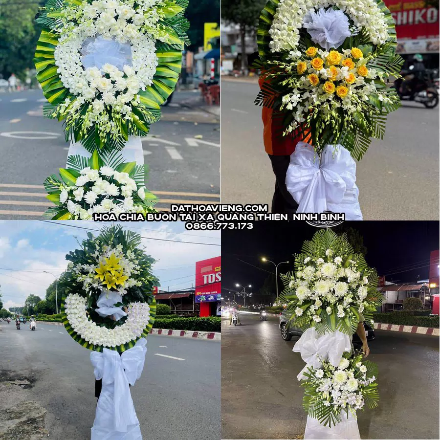 Mẫu hoa chia buồn tham khảo tại Xã Quang Thiện, Ninh Bình