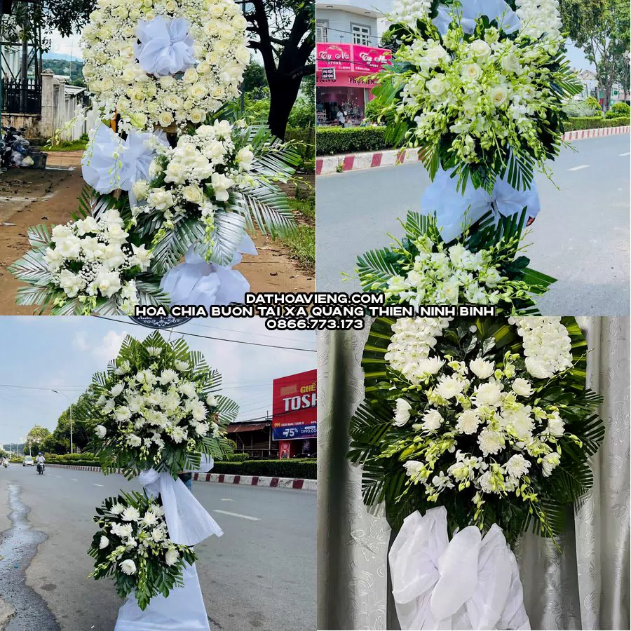 Mẫu hoa chia buồn tham khảo tại Xã Quang Thiện, Ninh Bình