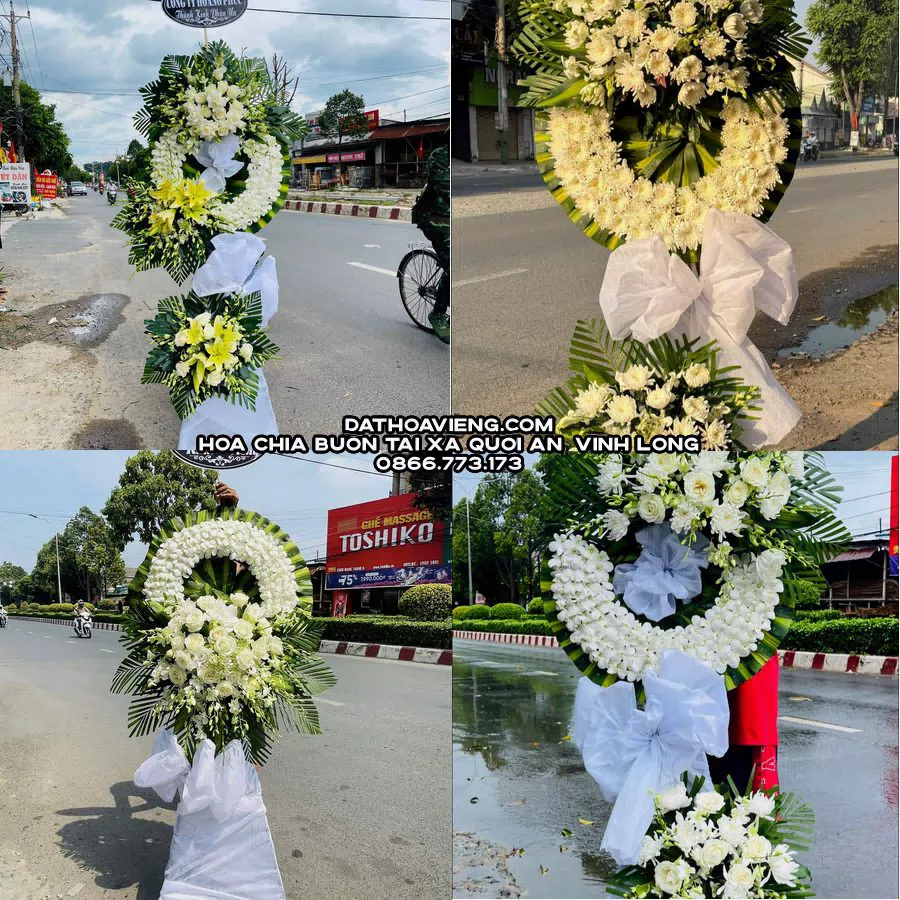 Mẫu hoa chia buồn tham khảo tại Xã Quới An, Vĩnh Long