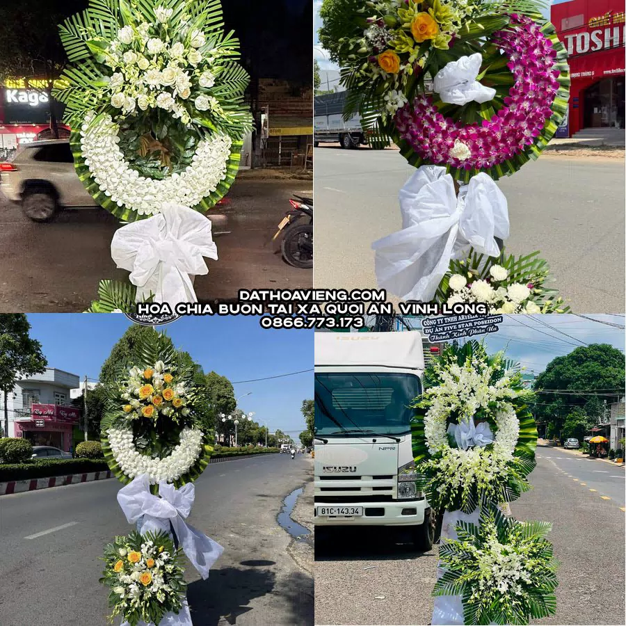 Mẫu hoa chia buồn tham khảo tại Xã Quới An, Vĩnh Long