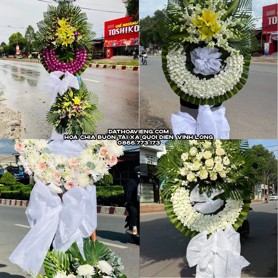 Mẫu hoa chia buồn tham khảo tại Xã Quới Điền, Vĩnh Long
