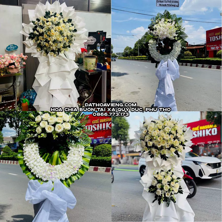 Mẫu hoa chia buồn tham khảo tại Xã Quy Đức, Phú Thọ
