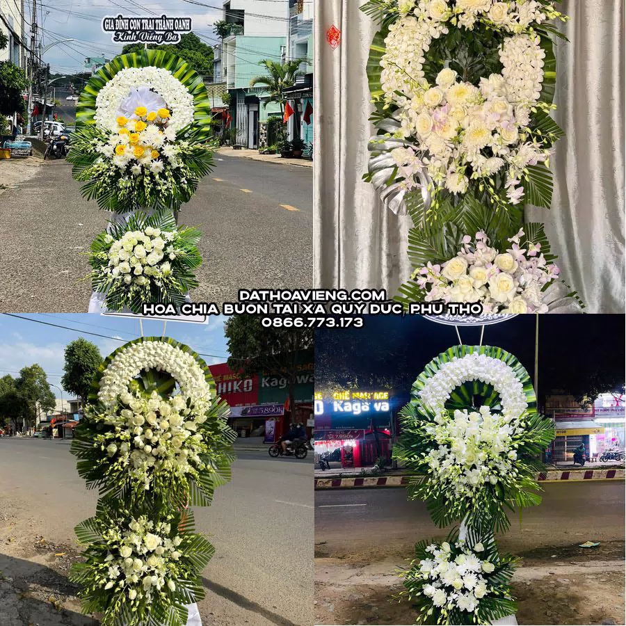 Mẫu hoa chia buồn tham khảo tại Xã Quy Đức, Phú Thọ