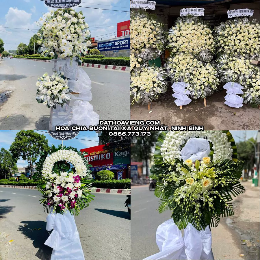 Mẫu hoa chia buồn tham khảo tại Xã Quỹ Nhất, Ninh Bình