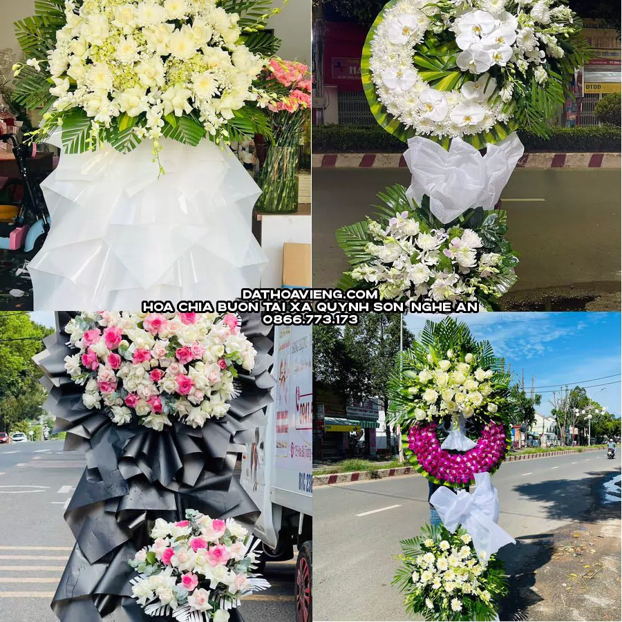 Mẫu hoa chia buồn tham khảo tại Xã Quỳnh Sơn, Nghệ An