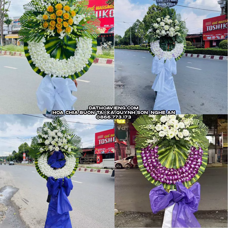 Mẫu hoa chia buồn tham khảo tại Xã Quỳnh Sơn, Nghệ An