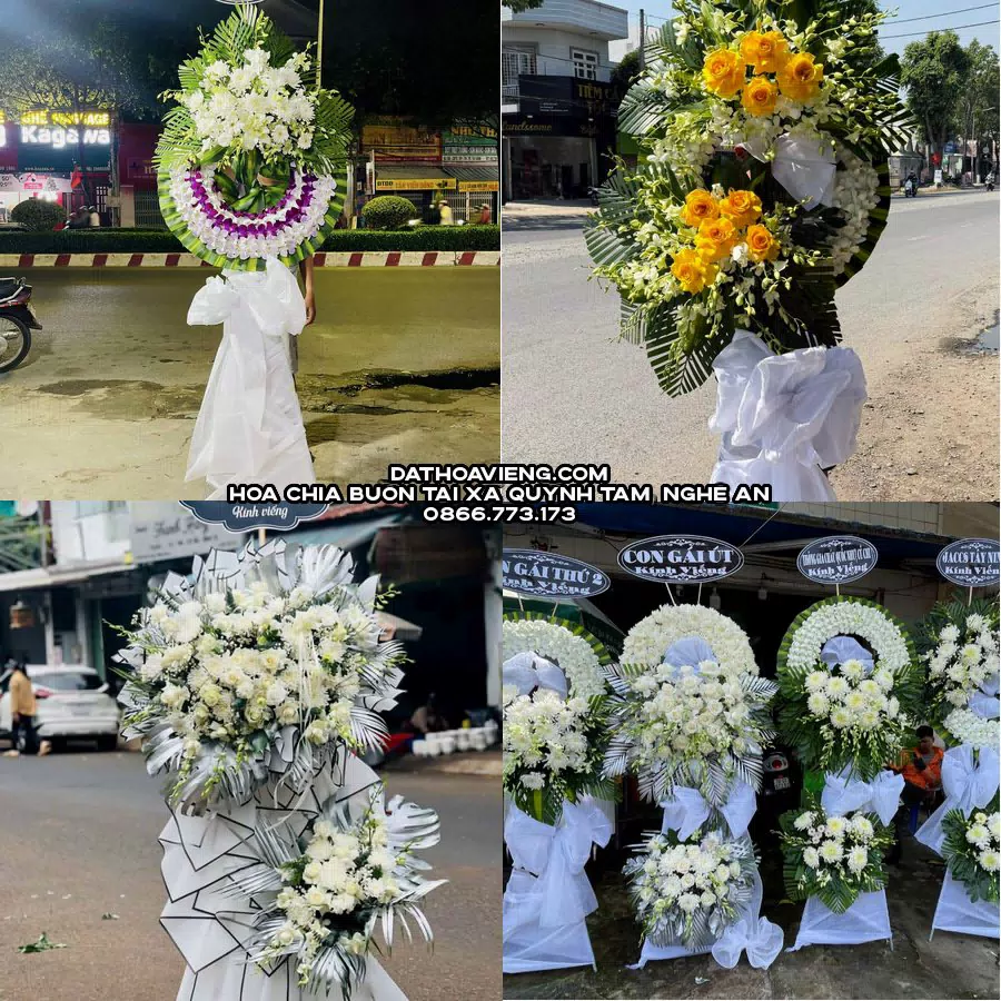 Mẫu hoa chia buồn tham khảo tại Xã Quỳnh Tam, Nghệ An