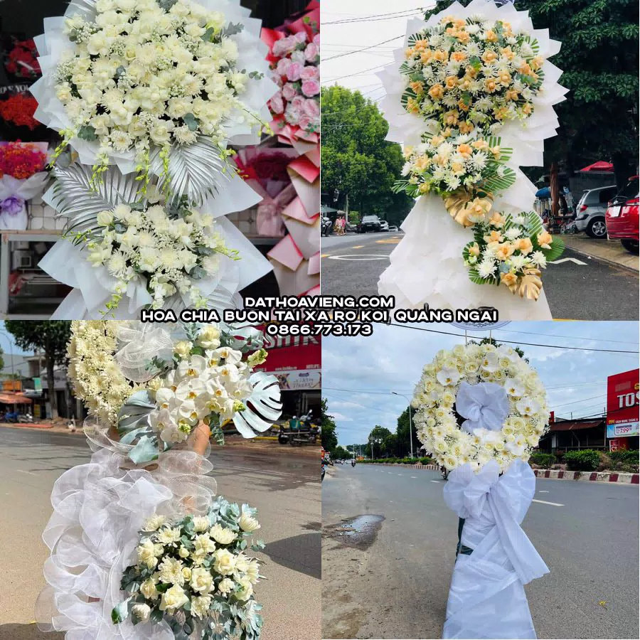 Mẫu hoa chia buồn tham khảo tại Xã Rờ Kơi, Quảng Ngãi