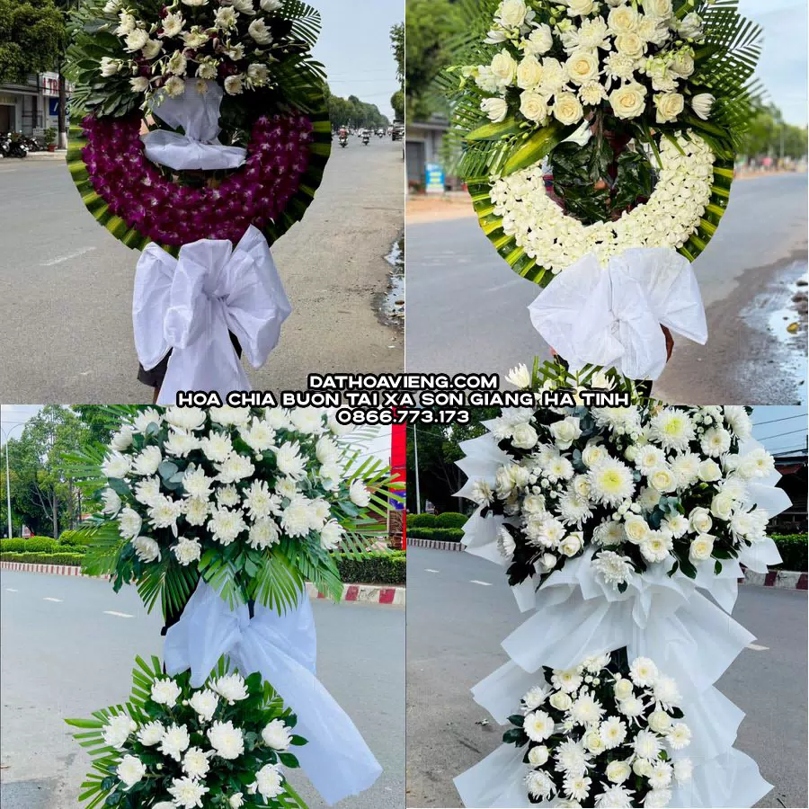 Mẫu hoa chia buồn tham khảo tại Xã Sơn Giang, Hà Tĩnh