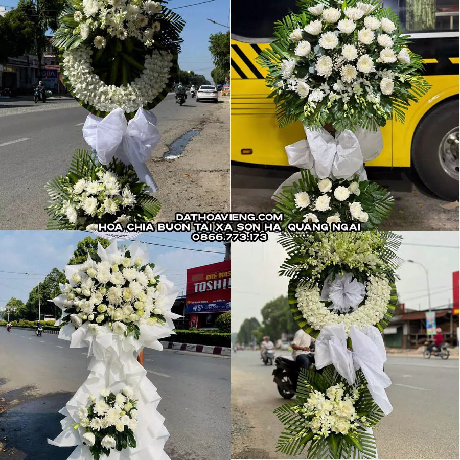Mẫu hoa chia buồn tham khảo tại Xã Sơn Hạ, Quảng Ngãi