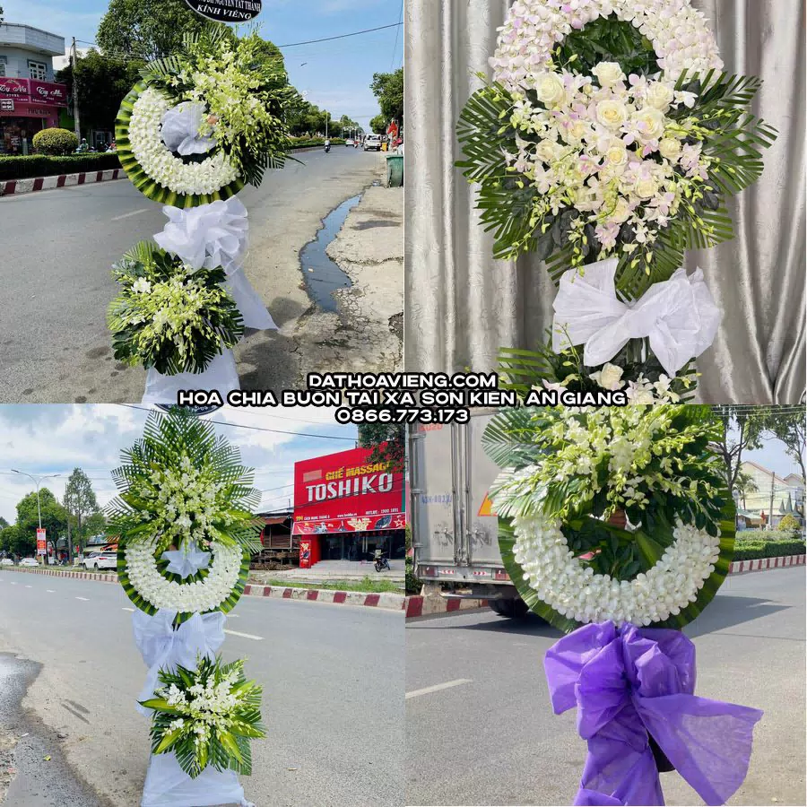 Mẫu hoa chia buồn tham khảo tại Xã Sơn Kiên, An Giang