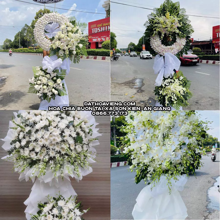 Mẫu hoa chia buồn tham khảo tại Xã Sơn Kiên, An Giang