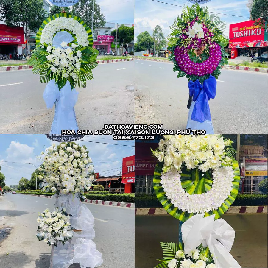 Mẫu hoa chia buồn tham khảo tại Xã Sơn Lương, Phú Thọ