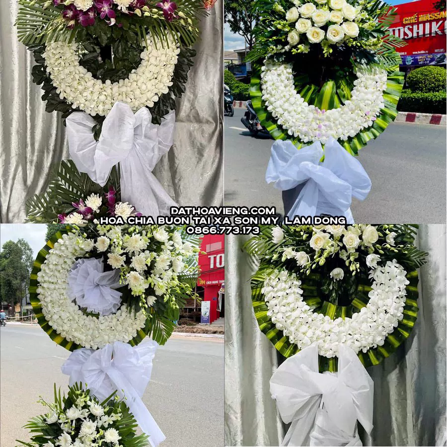 Mẫu hoa chia buồn tham khảo tại Xã Sơn Mỹ, Lâm Đồng