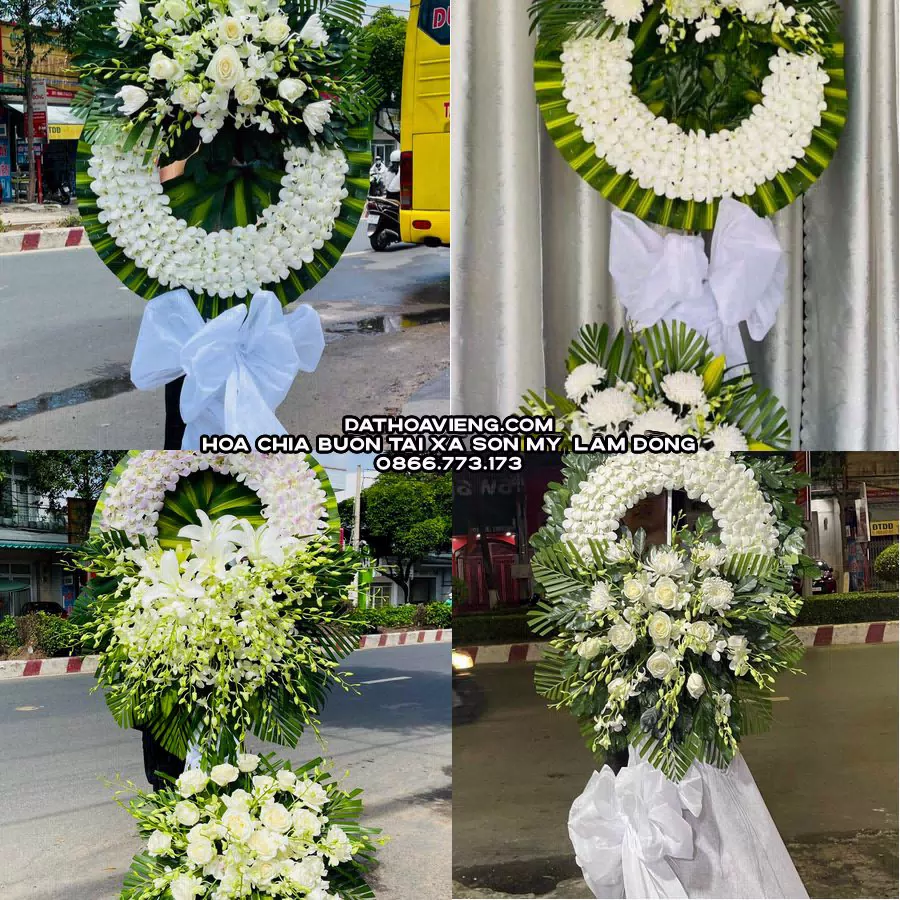 Mẫu hoa chia buồn tham khảo tại Xã Sơn Mỹ, Lâm Đồng