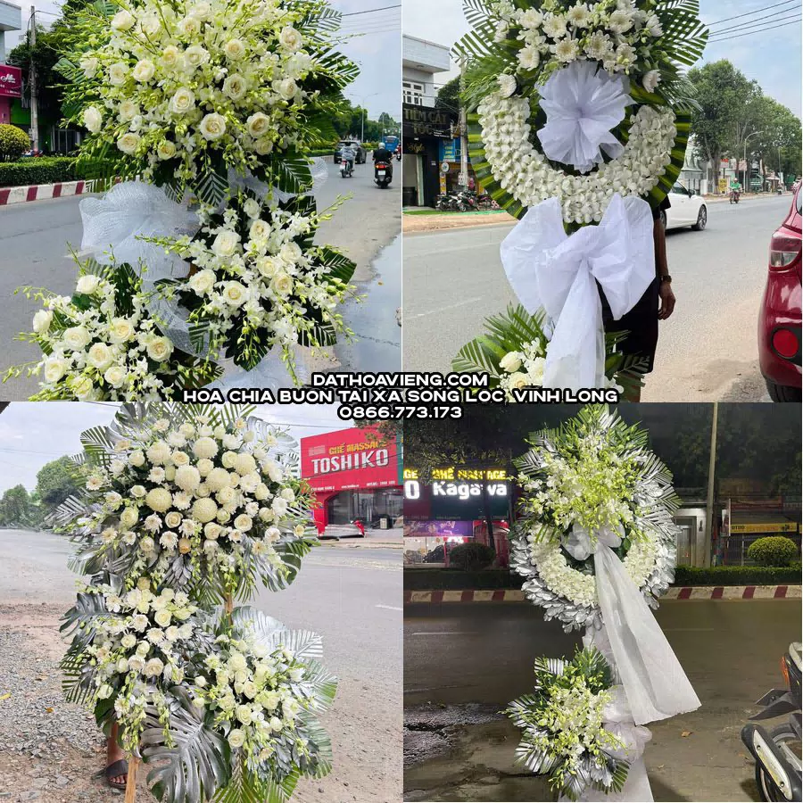 Mẫu hoa chia buồn tham khảo tại Xã Song Lộc, Vĩnh Long