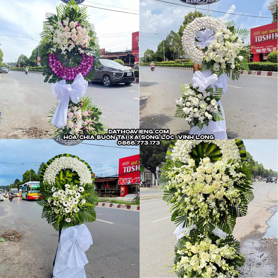 Mẫu hoa chia buồn tham khảo tại Xã Song Lộc, Vĩnh Long