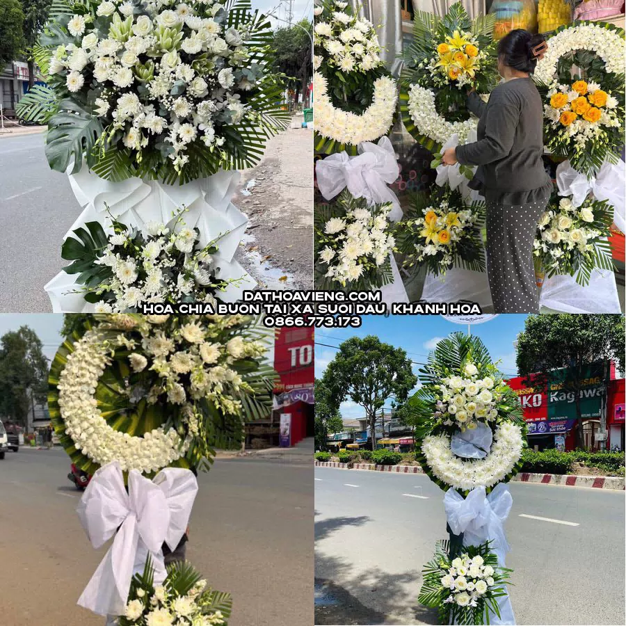 Mẫu hoa chia buồn tham khảo tại Xã Suối Dầu, Khánh Hòa