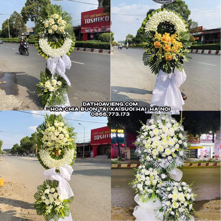 Mẫu hoa chia buồn tham khảo tại Xã Suối Hai, Hà Nội