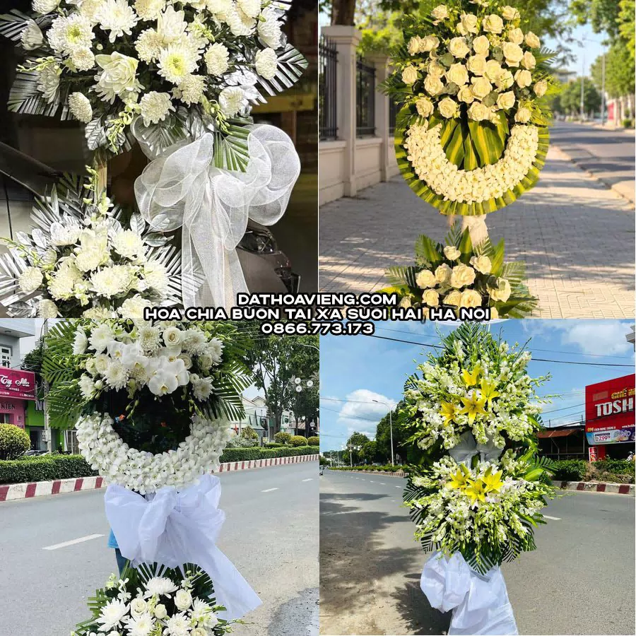 Mẫu hoa chia buồn tham khảo tại Xã Suối Hai, Hà Nội
