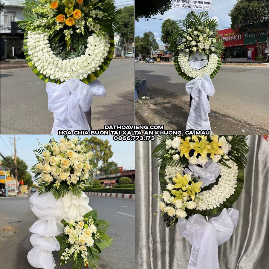 Mẫu hoa chia buồn tham khảo tại Xã Tạ An Khương, Cà Mau