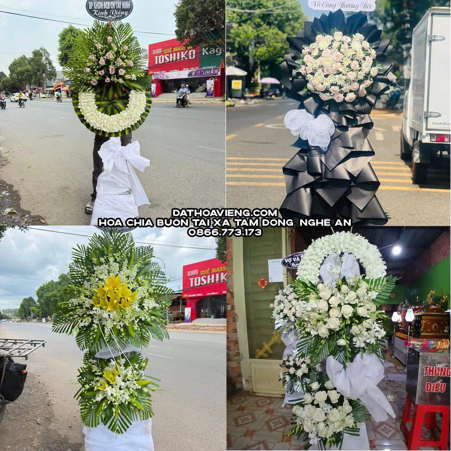 Mẫu hoa chia buồn tham khảo tại Xã Tam Đồng, Nghệ An