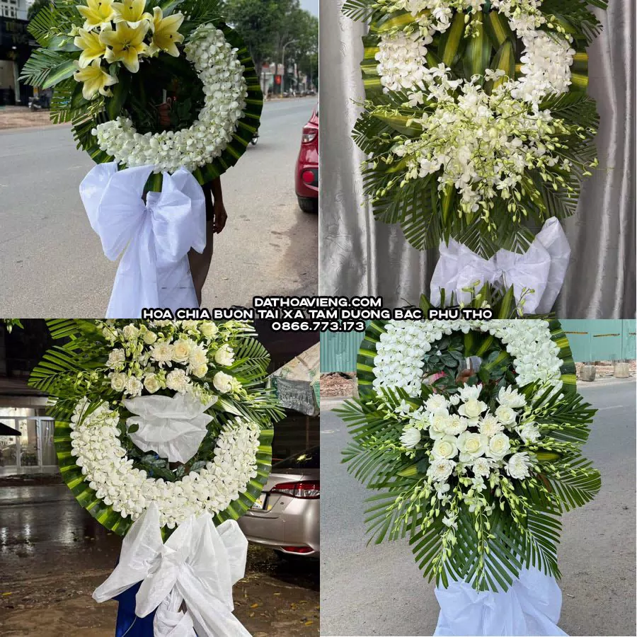 Mẫu hoa chia buồn tham khảo tại Xã Tam Dương Bắc, Phú Thọ