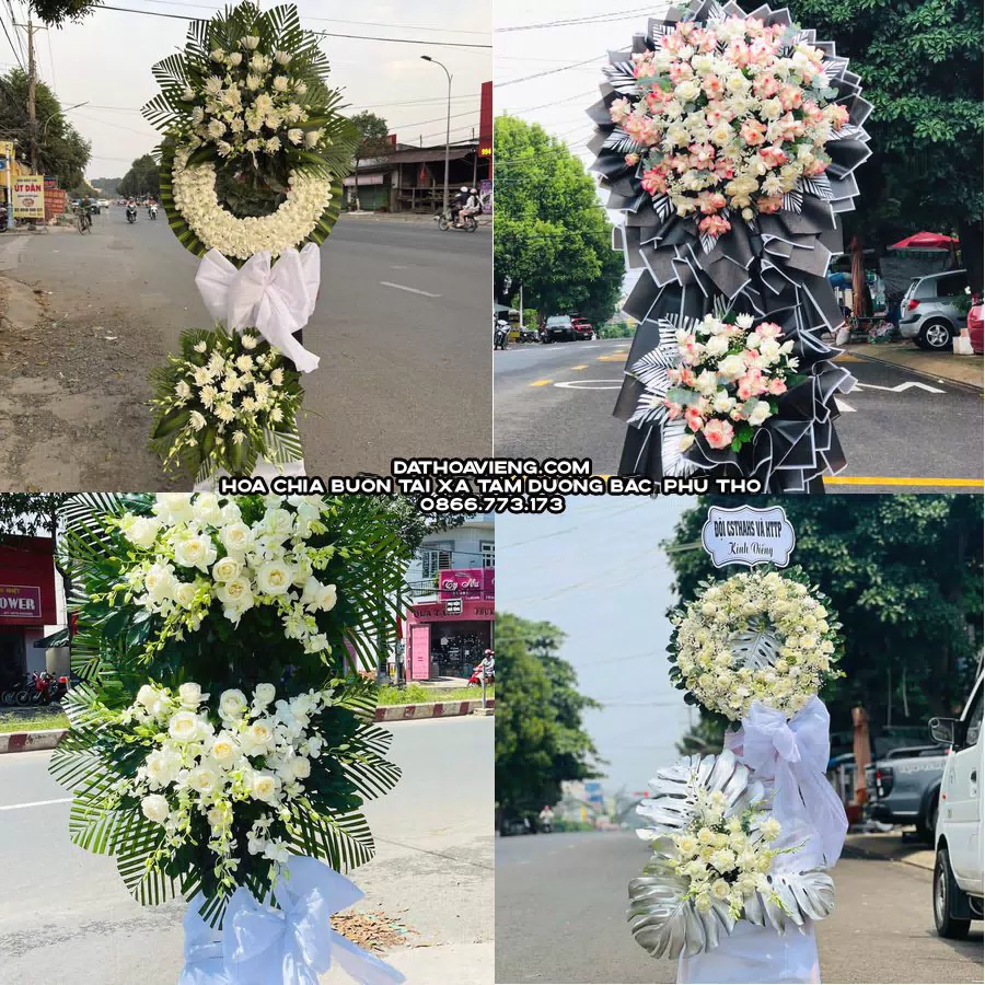 Mẫu hoa chia buồn tham khảo tại Xã Tam Dương Bắc, Phú Thọ