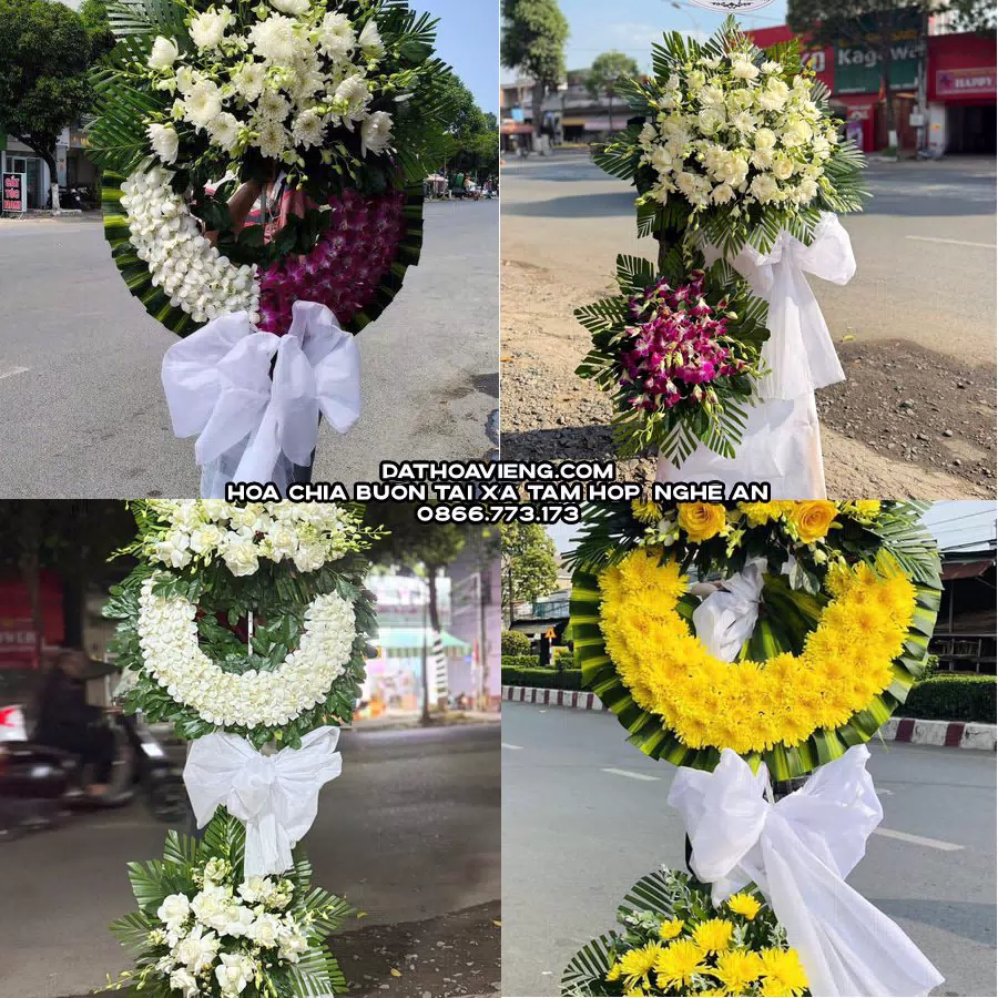 Mẫu hoa chia buồn tham khảo tại Xã Tam Hợp, Nghệ An