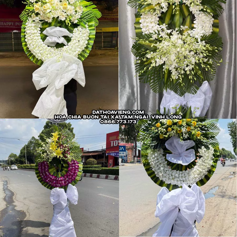 Mẫu hoa chia buồn tham khảo tại Xã Tam Ngãi, Vĩnh Long