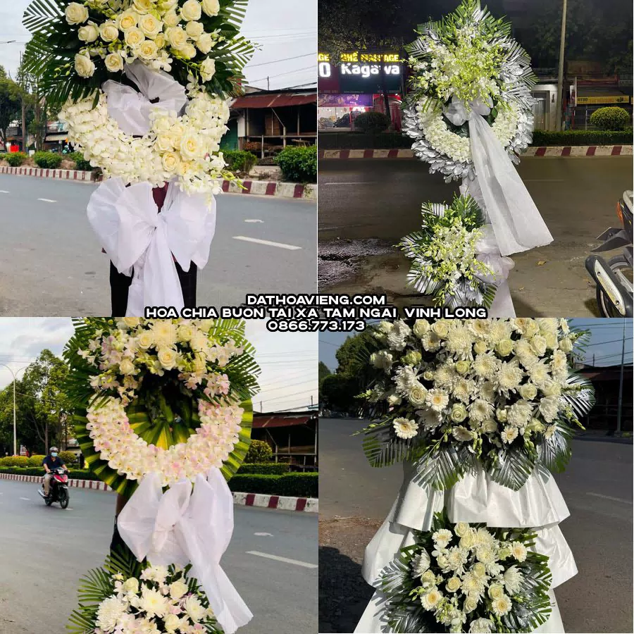 Mẫu hoa chia buồn tham khảo tại Xã Tam Ngãi, Vĩnh Long