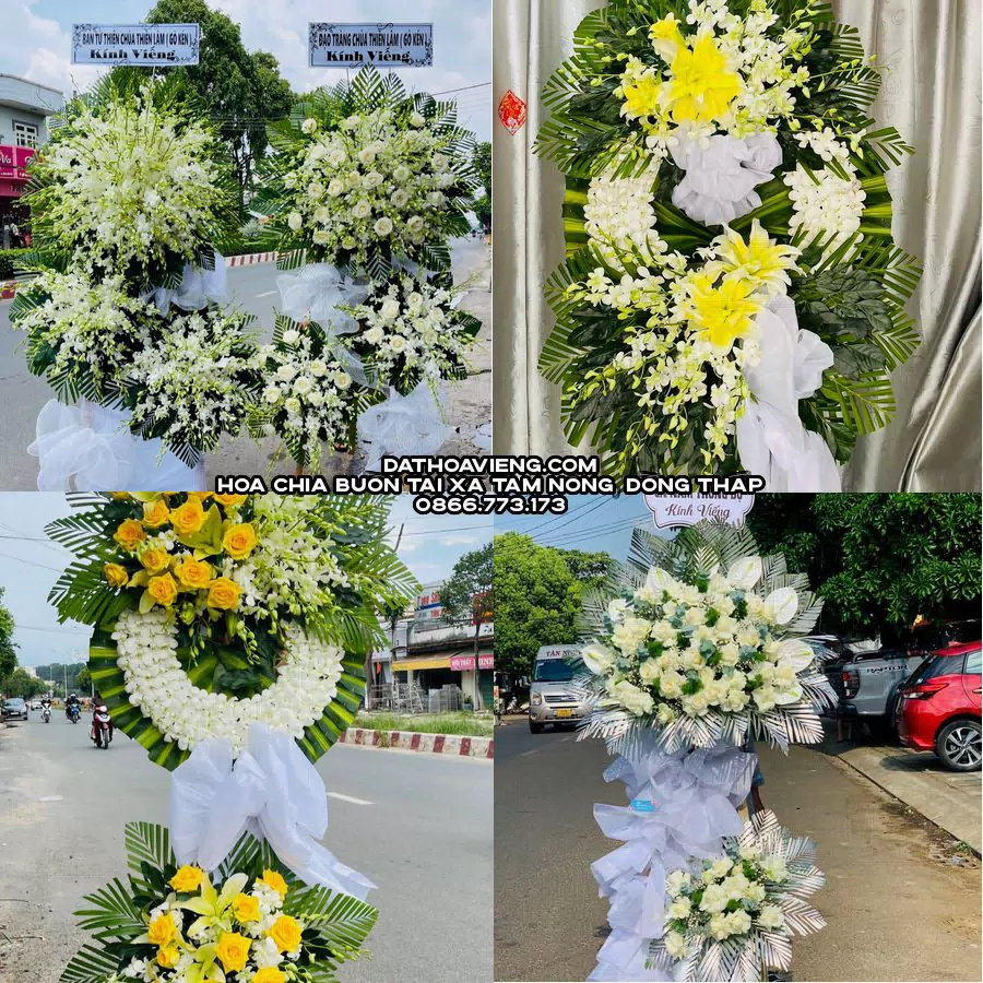 Mẫu hoa chia buồn tham khảo tại Xã Tam Nông, Đồng Tháp
