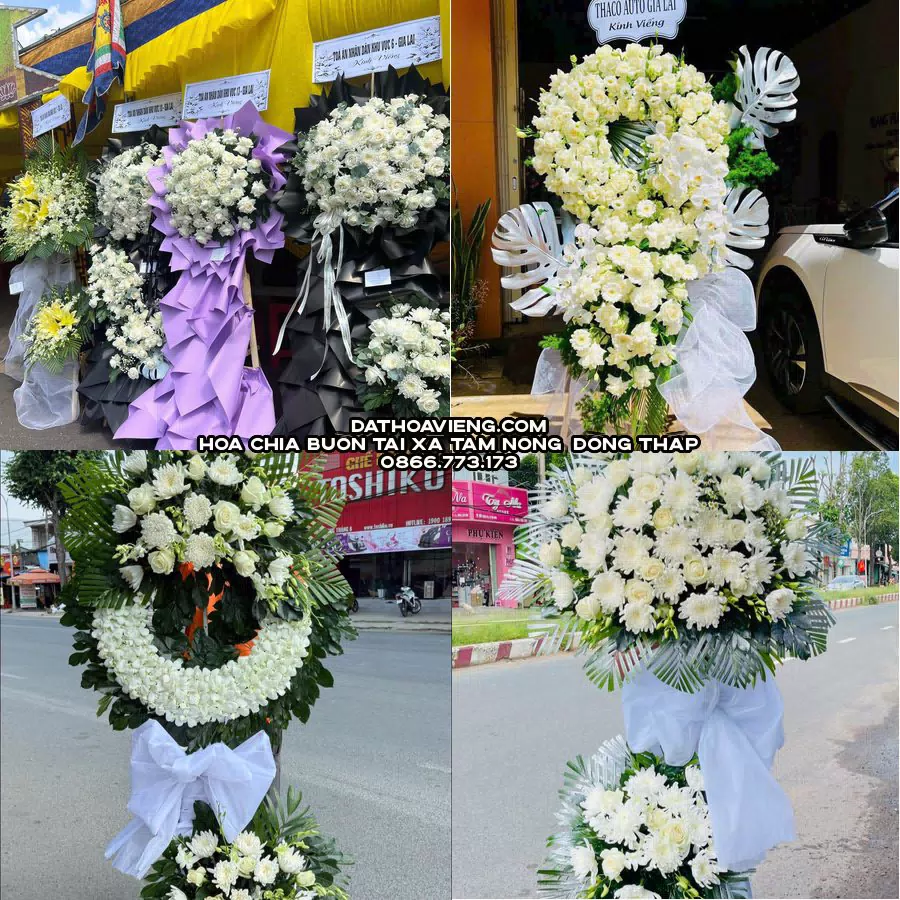 Mẫu hoa chia buồn tham khảo tại Xã Tam Nông, Đồng Tháp