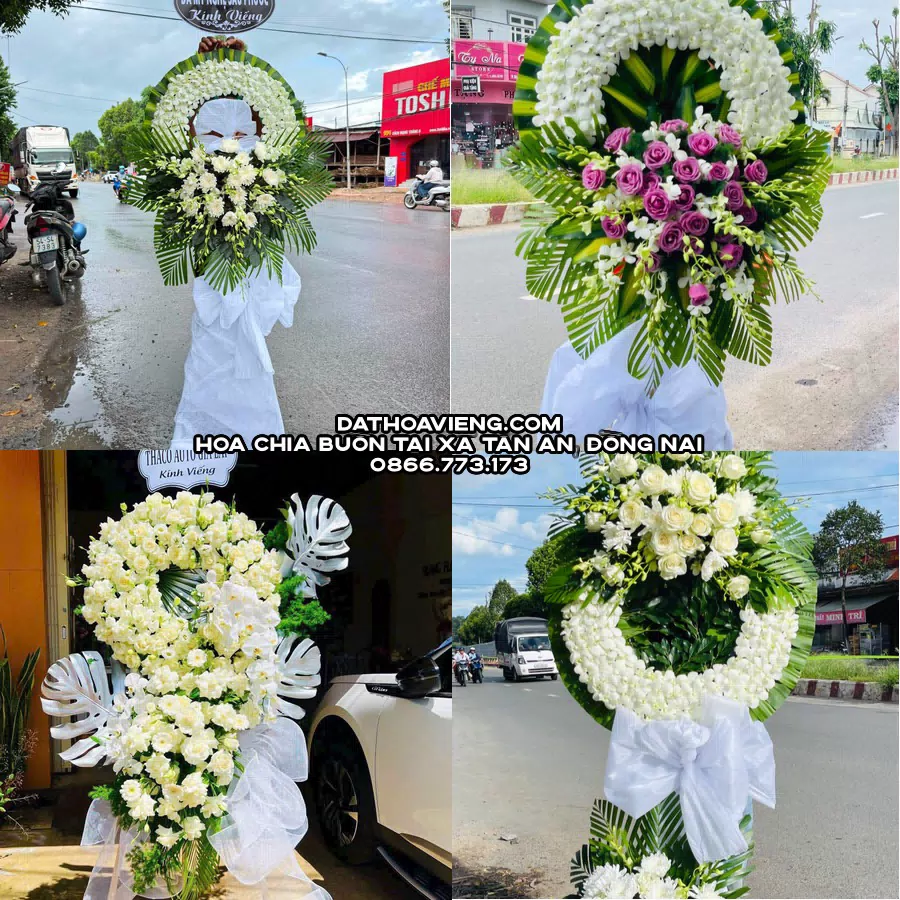 Mẫu hoa chia buồn tham khảo tại Xã Tân An, Đồng Nai