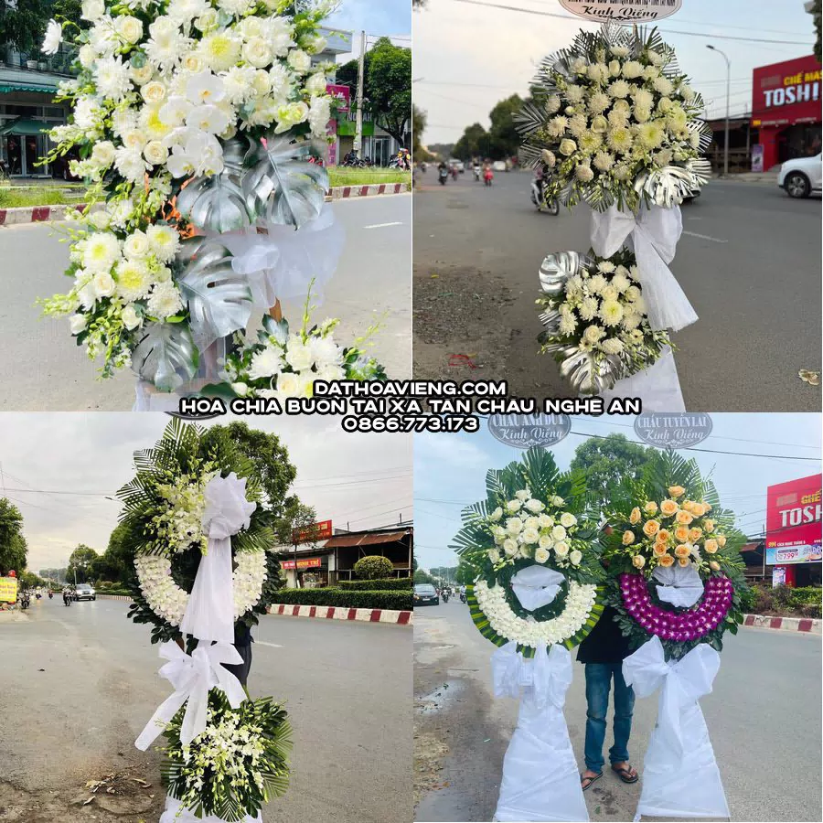 Mẫu hoa chia buồn tham khảo tại Xã Tân Châu, Nghệ An