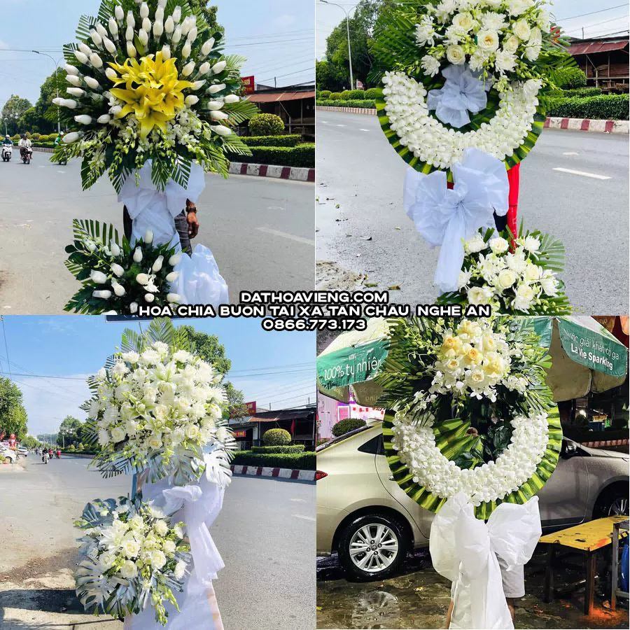 Mẫu hoa chia buồn tham khảo tại Xã Tân Châu, Nghệ An