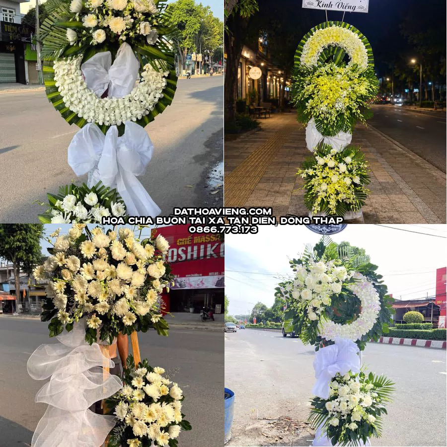 Mẫu hoa chia buồn tham khảo tại Xã Tân Điền, Đồng Tháp