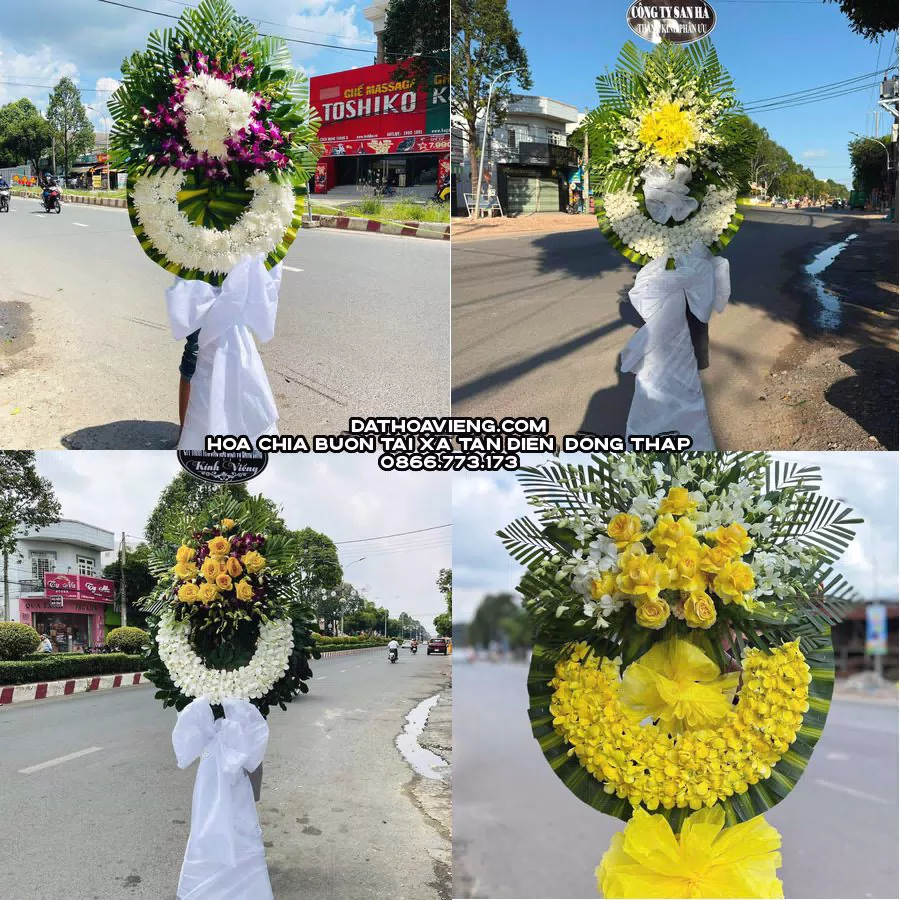 Mẫu hoa chia buồn tham khảo tại Xã Tân Điền, Đồng Tháp
