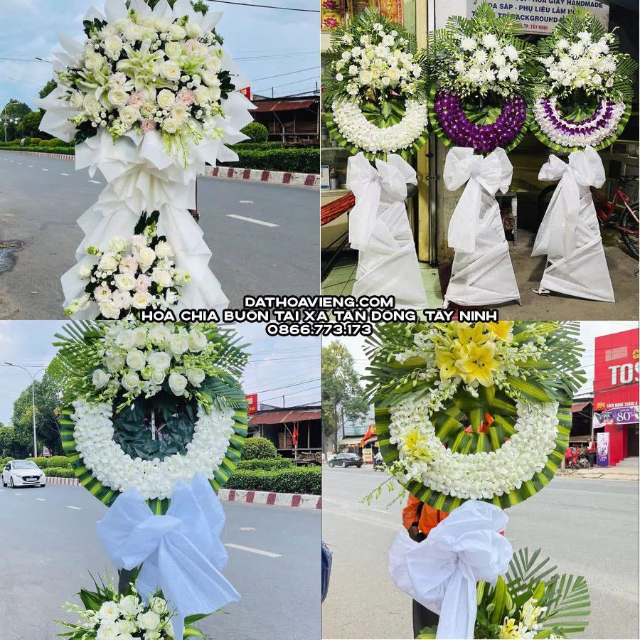 Mẫu hoa chia buồn tham khảo tại Xã Tân Đông, Tây Ninh