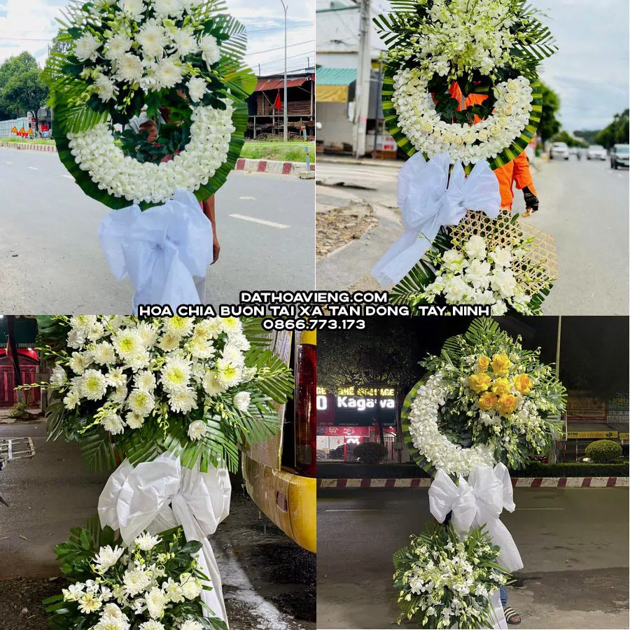 Mẫu hoa chia buồn tham khảo tại Xã Tân Đông, Tây Ninh