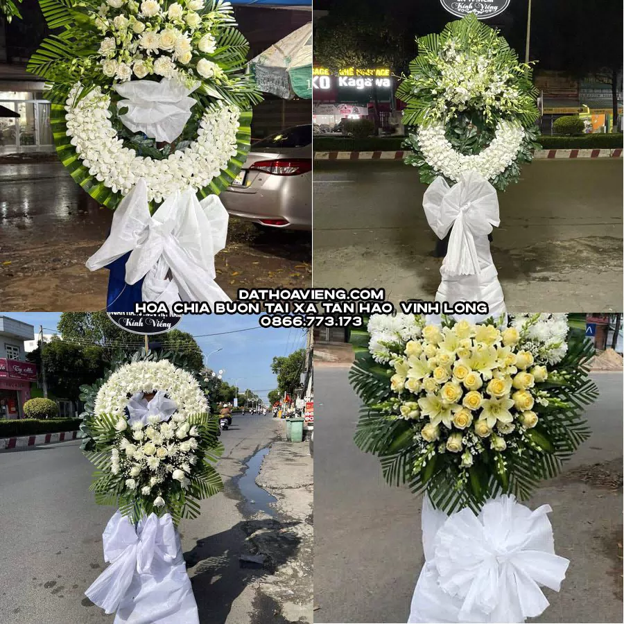 Mẫu hoa chia buồn tham khảo tại Xã Tân Hào, Vĩnh Long