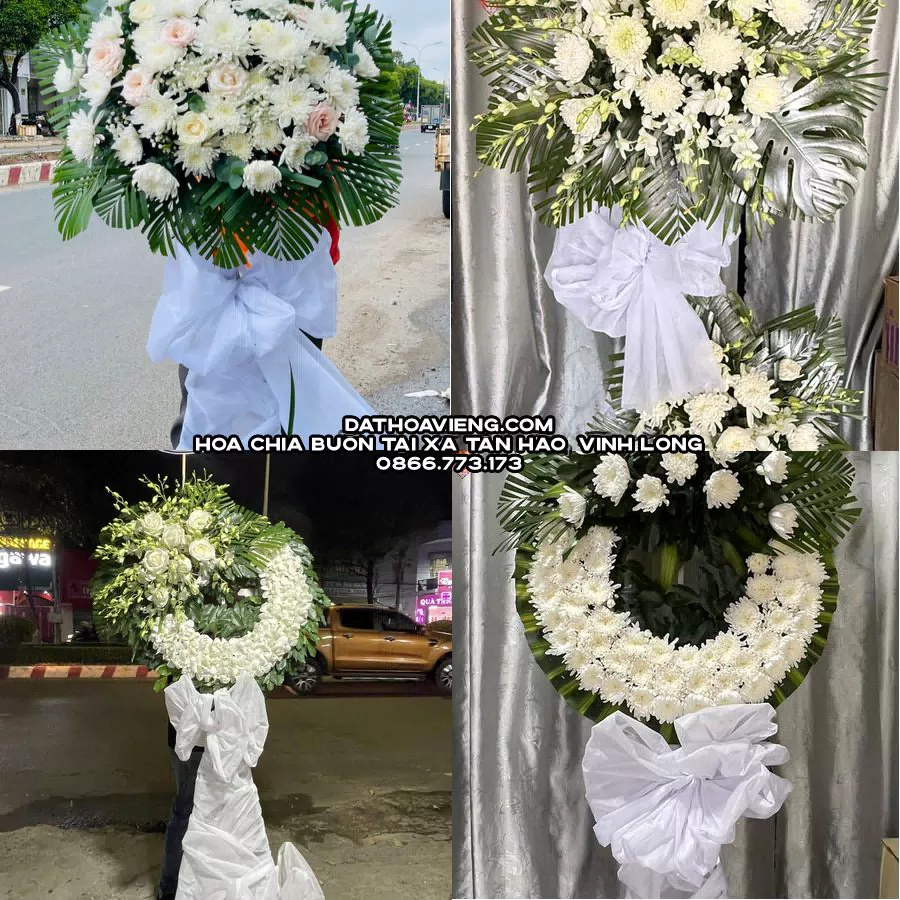Mẫu hoa chia buồn tham khảo tại Xã Tân Hào, Vĩnh Long