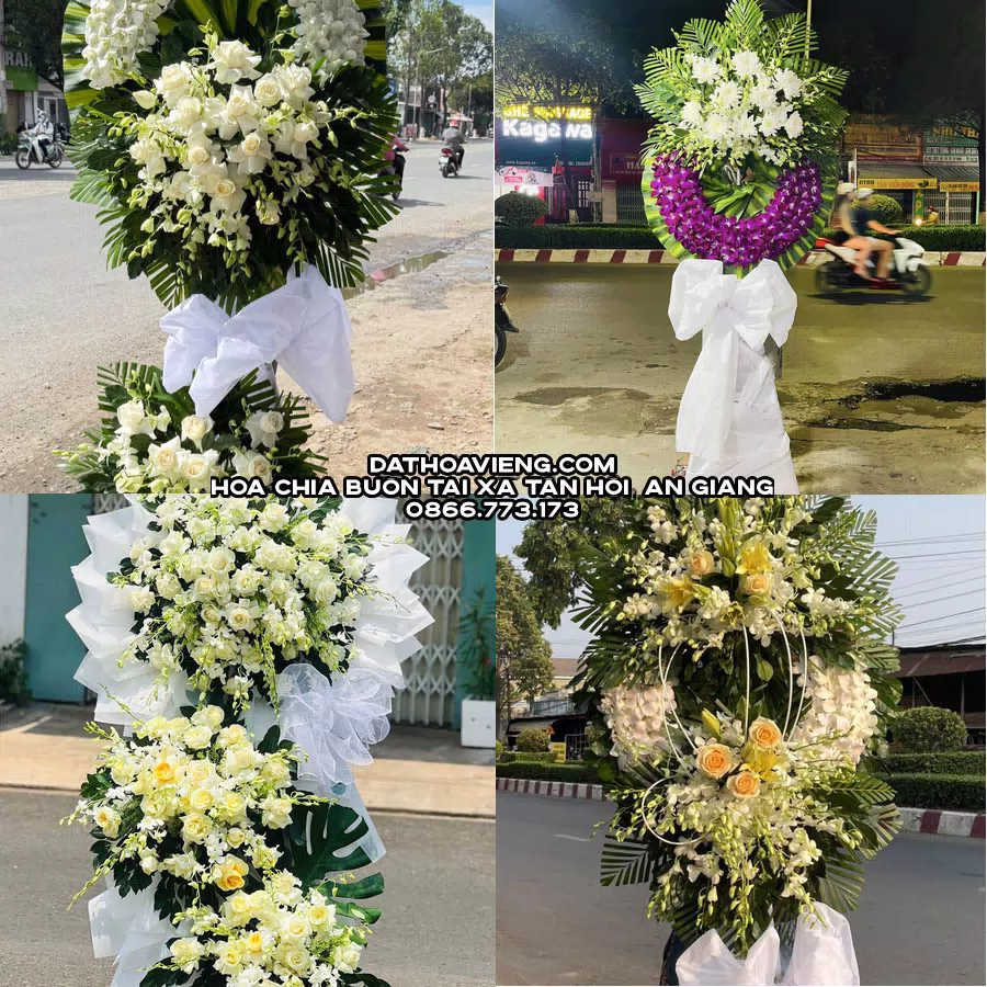 Mẫu hoa chia buồn tham khảo tại Xã Tân Hội, An Giang